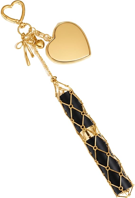 Lipstick Holder Keychain with Mirror – 2-in-1